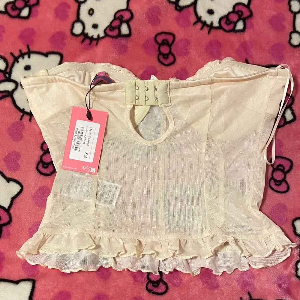 Edikted Pink Ruffle Tank Top - Picture 2 of 2